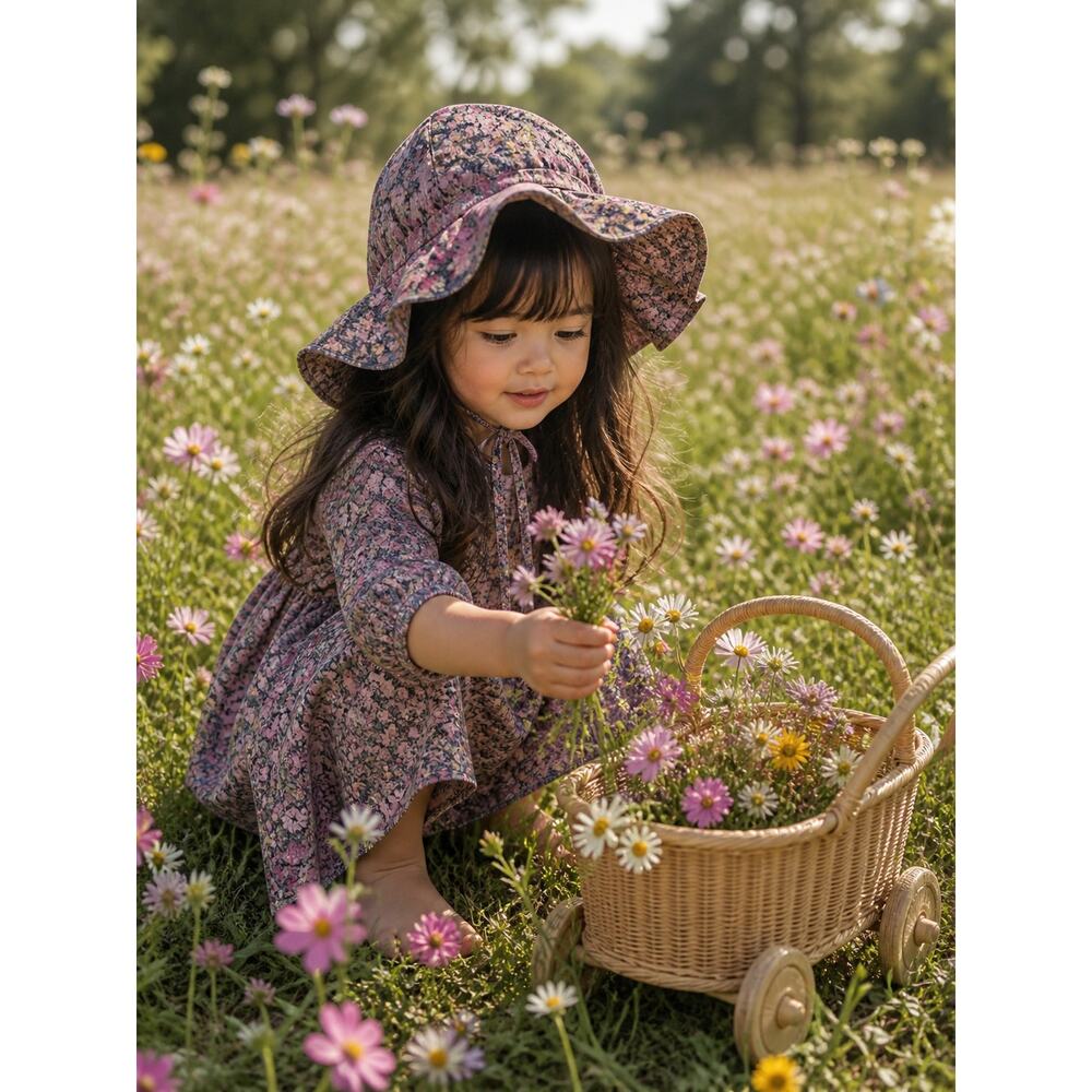 Jamie Kay Wildflower Blooming Floral Floppy Sun Hat 4T